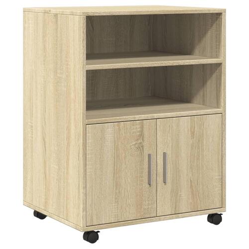 Rullebord 60x48x81 cm konstrueret træ sonoma-eg