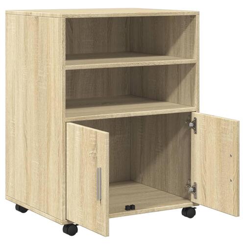 Rullebord 60x48x81 cm konstrueret træ sonoma-eg