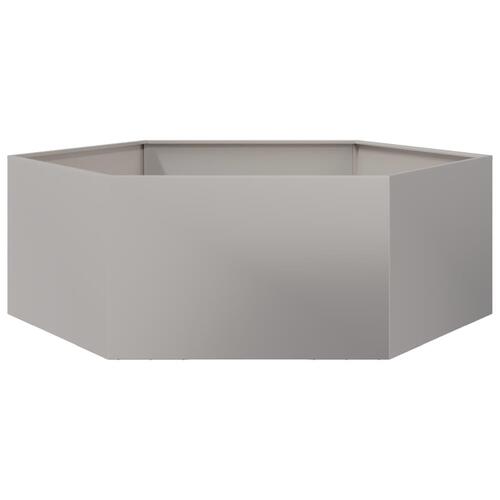 Plantekasse 138x120x45 cm sekskantet rustfrit stål