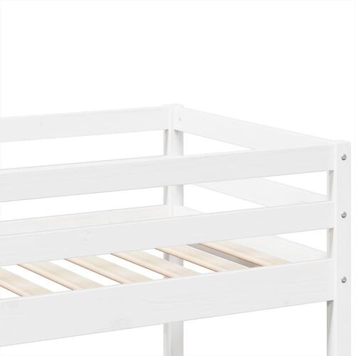 Køjeseng 90x190 cm massivt fyrretræ hvid