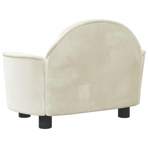 Hundeseng 66x40x45 cm velour cremefarvet