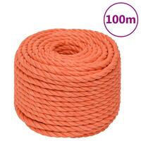 Arbejdsreb 24 mm 100 m polypropylen orange