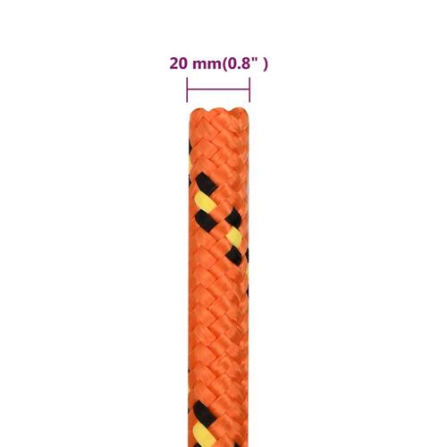 Tovværk til båd 20 mm 50 m polypropylen orange