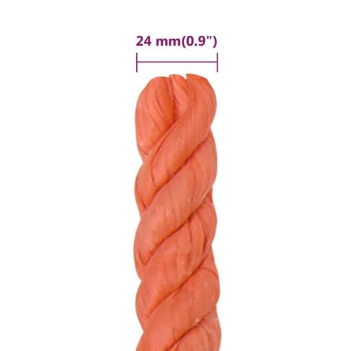 Arbejdsreb 24 mm 25 m polypropylen orange