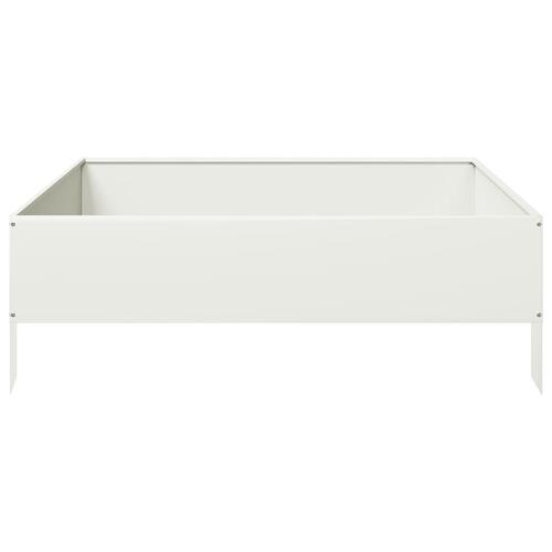 Højbed 100x100x33,5 cm stål hvid