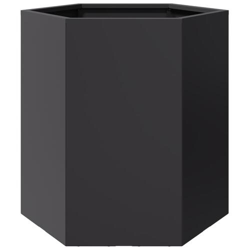 Plantekasse 46x40x45 cm sekskantet stål sort