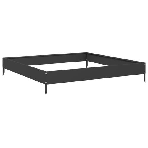 Højbed 100x100x18,5 cm stål sort