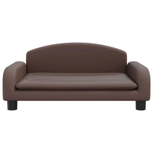 Sofa til børn 70x45x30 cm kunstlæder brun