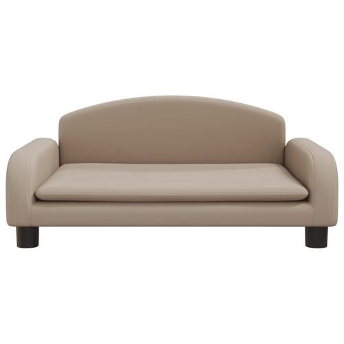 Sofa til børn 70x45x30 cm kunstlæder cappuccinofarvet