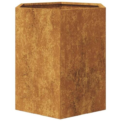 Havekrukker 2 stk 46x40x45 cm sekskantet Forvitringsstål