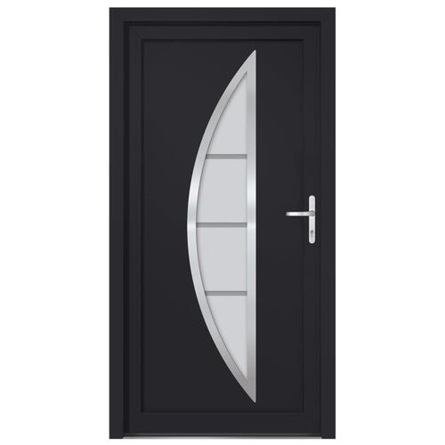 Hoveddør 98x200 cm PVC antracitgrå