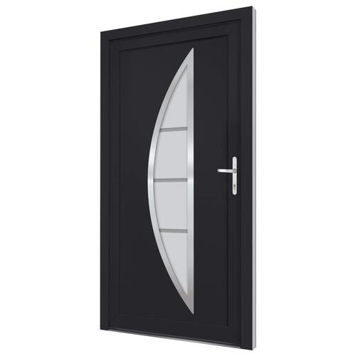 Hoveddør 98x200 cm PVC antracitgrå