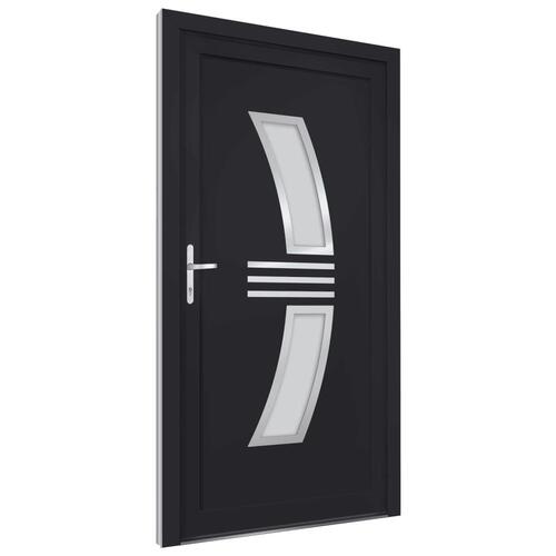 Hoveddør 98x208 cm PVC antracitgrå