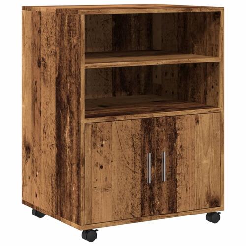 Rullebord 60x48x81 cm konstrueret træ gammelt trælook