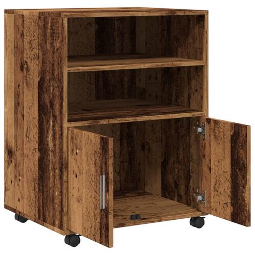 Rullebord 60x48x81 cm konstrueret træ gammelt trælook