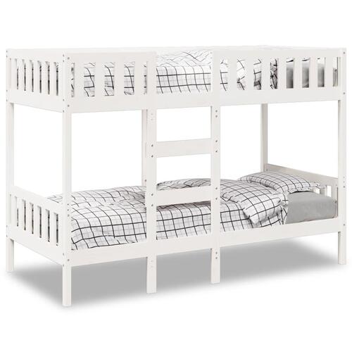 Køjeseng 90x200 cm massivt fyrretræ hvid