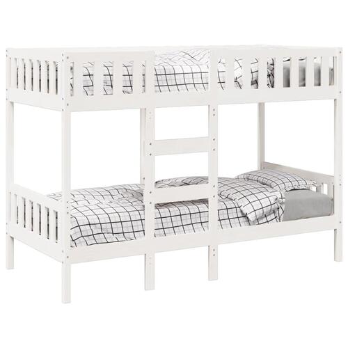 Køjeseng 90x200 cm massivt fyrretræ hvid
