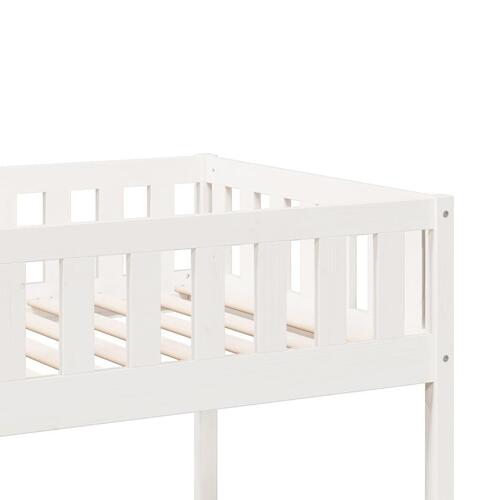 Køjeseng 90x200 cm massivt fyrretræ hvid