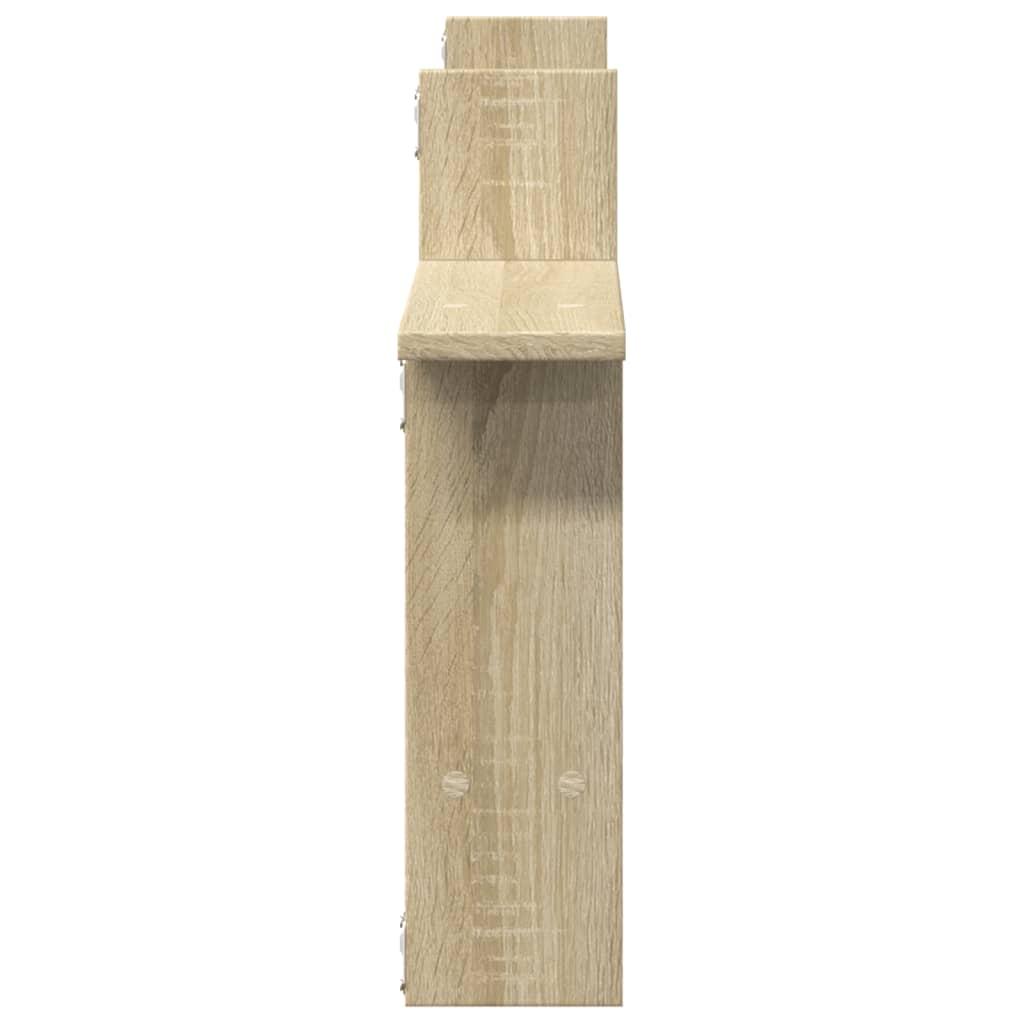 Væghængte hylder 2 stk. 50x12x50 cm konstrueret træ sonoma-eg