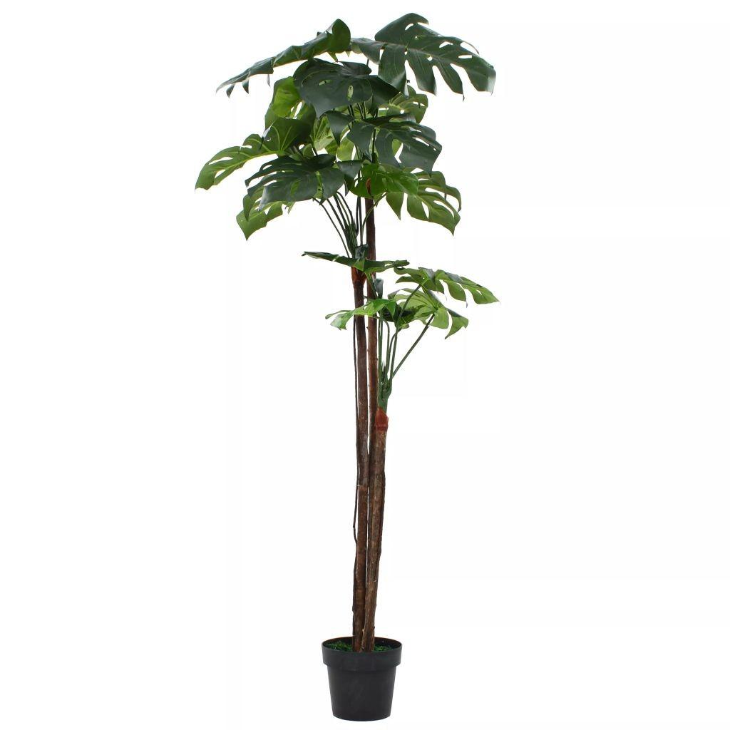 Kunstig monstera-plante med krukke 170 cm grøn