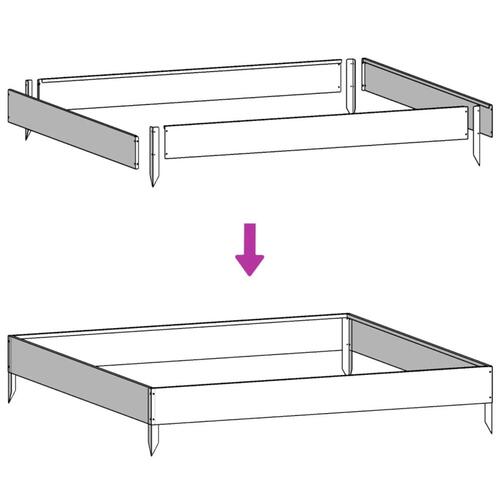 Højbed 100x100x18,5 cm galvaniseret stål