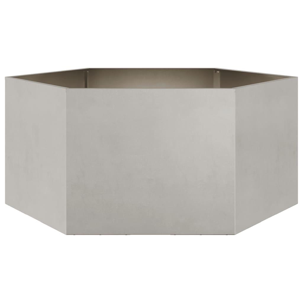 Plantekrukke 104x90x45 cm sekskantet rustfrit stål