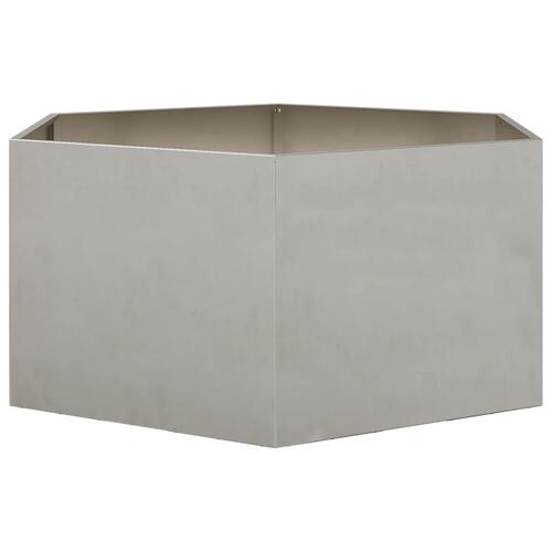 Plantekrukke 104x90x45 cm sekskantet rustfrit stål