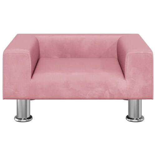 Sofa til børn 50x40x26,5 cm fløjl lyserød
