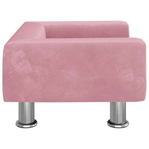 Sofa til børn 50x40x26,5 cm fløjl lyserød