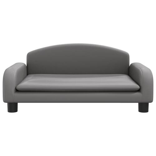 Sofa til børn 70x45x30 cm kunstlæder grå