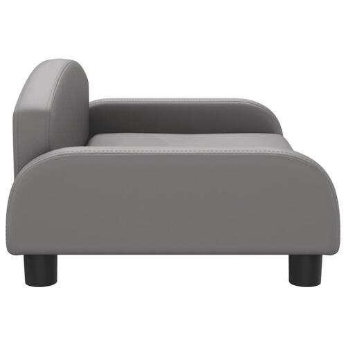 Sofa til børn 70x45x30 cm kunstlæder grå