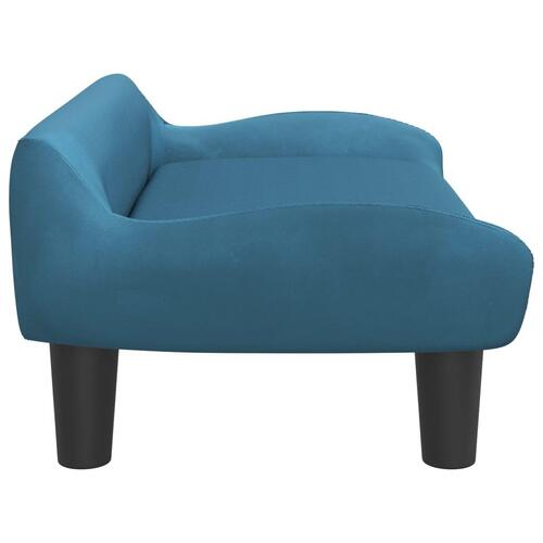Hundeseng 70x40x24 cm velour blå