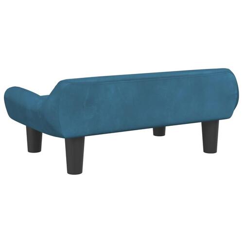 Hundeseng 70x40x24 cm velour blå