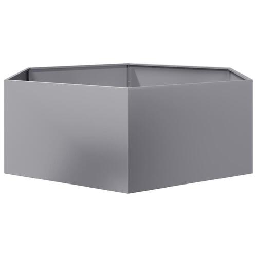 Plantekasse 138x120x45 cm sekskantet galvaniseret stål