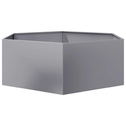 Plantekasse 138x120x45 cm sekskantet galvaniseret stål