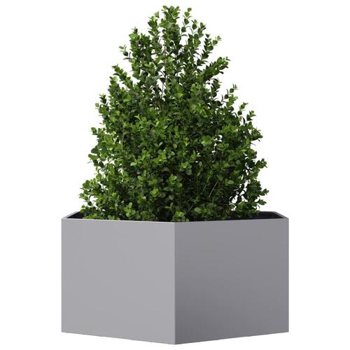 Plantekasse 104x90x45 cm sekskantet galvaniseret stål