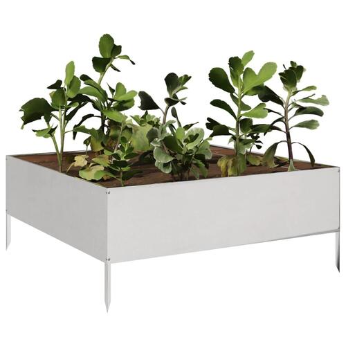 Højbed 100x100x25 cm rustfrit stål