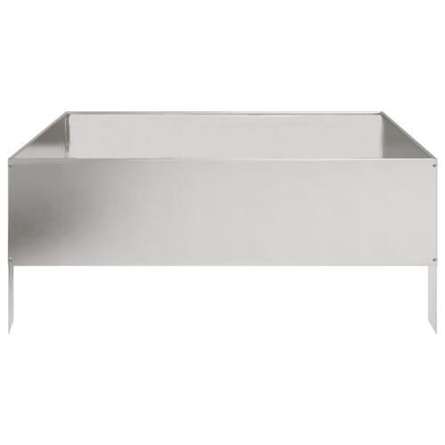 Højbed 100x100x25 cm rustfrit stål