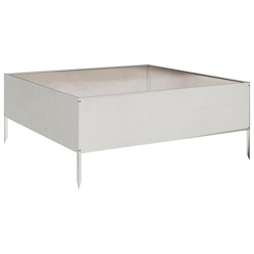 Højbed 100x100x25 cm rustfrit stål