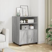 Rullebord 60x48x81 cm konstrueret træ grå sonoma-eg