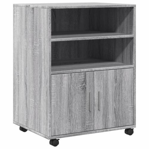 Rullebord 60x48x81 cm konstrueret træ grå sonoma-eg
