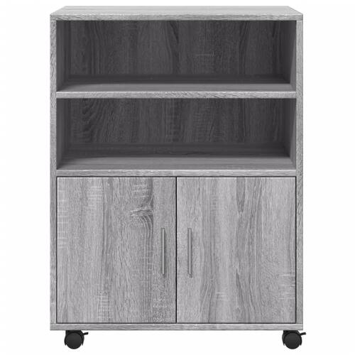 Rullebord 60x48x81 cm konstrueret træ grå sonoma-eg