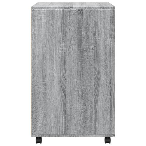Rullebord 60x48x81 cm konstrueret træ grå sonoma-eg