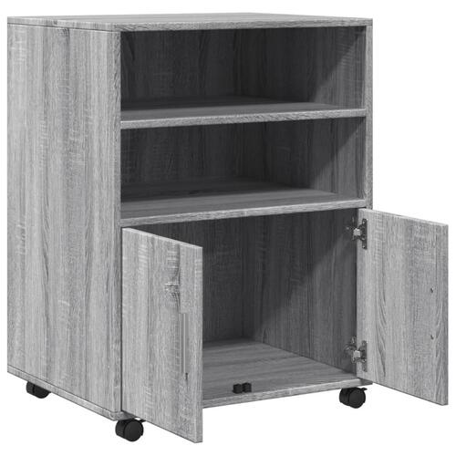 Rullebord 60x48x81 cm konstrueret træ grå sonoma-eg