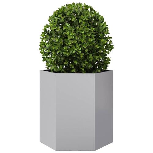 Plantekasse 46x40x45 cm sekskantet galvaniseret stål