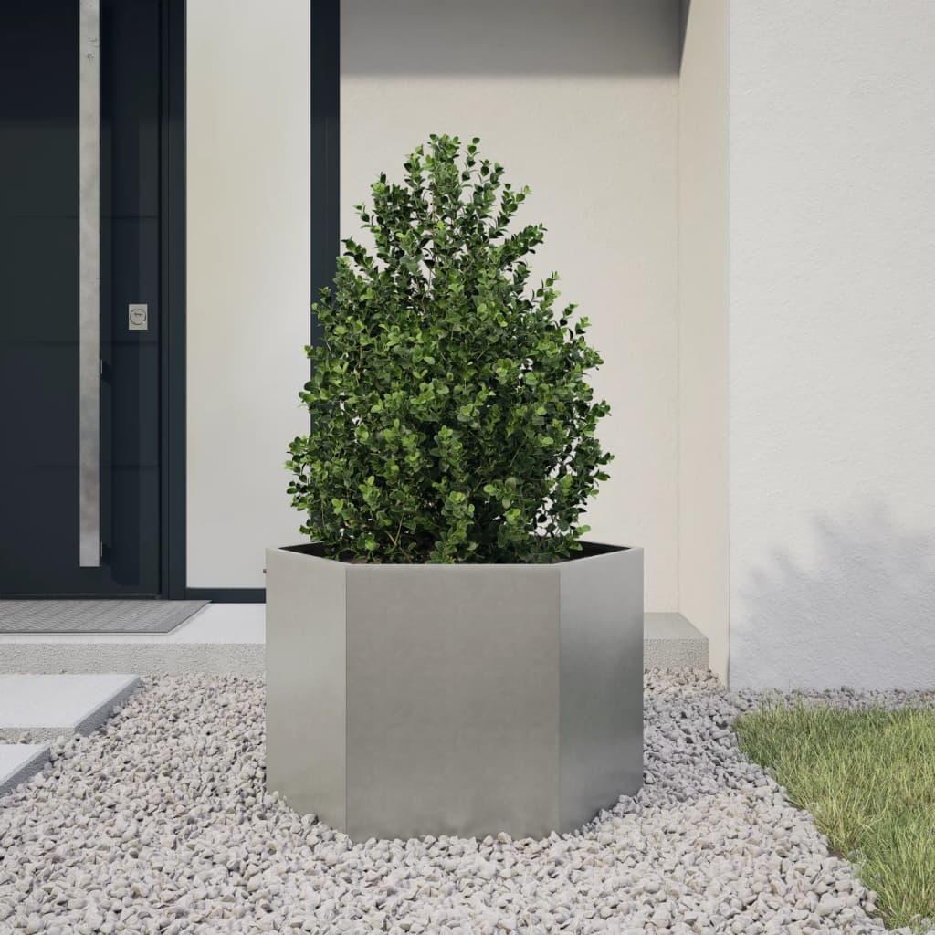 Plantekrukke 69x60x45 cm sekskantet rustfrit stål