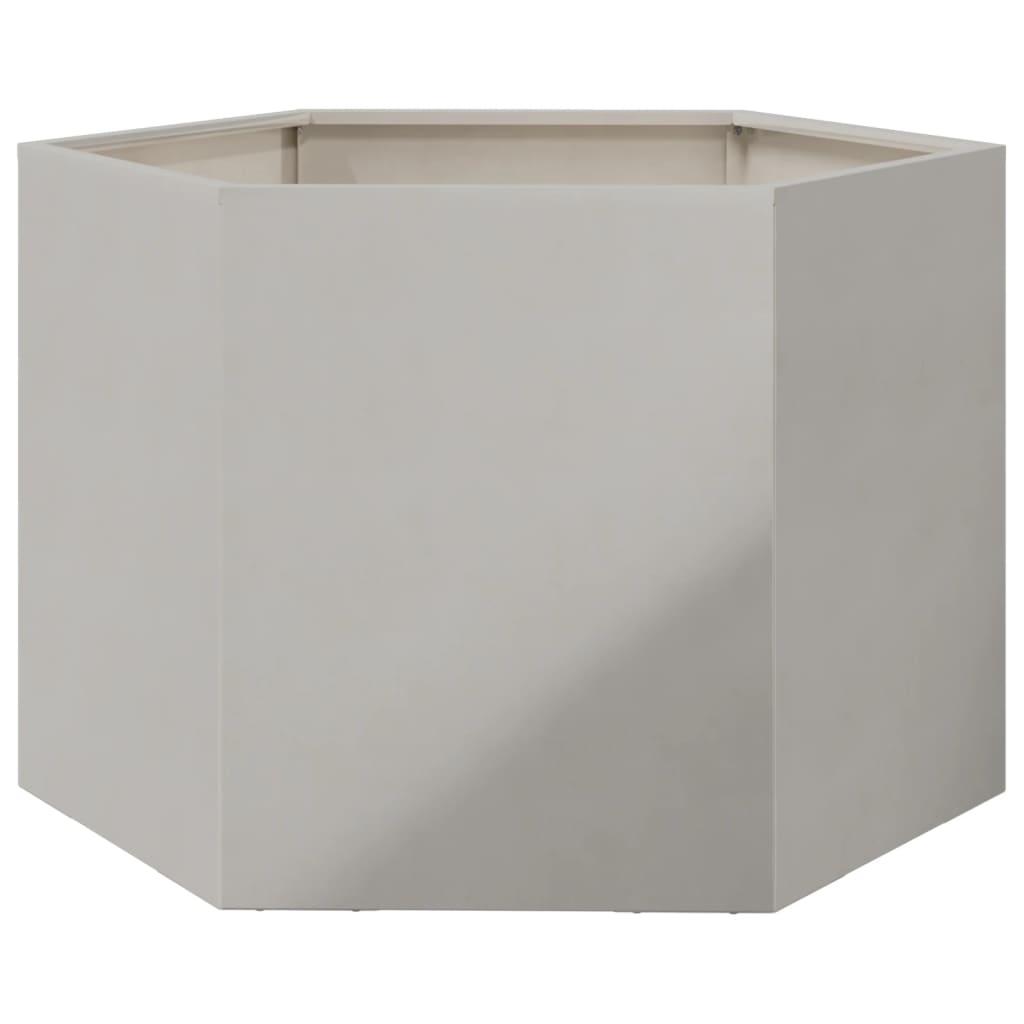 Plantekrukke 69x60x45 cm sekskantet rustfrit stål