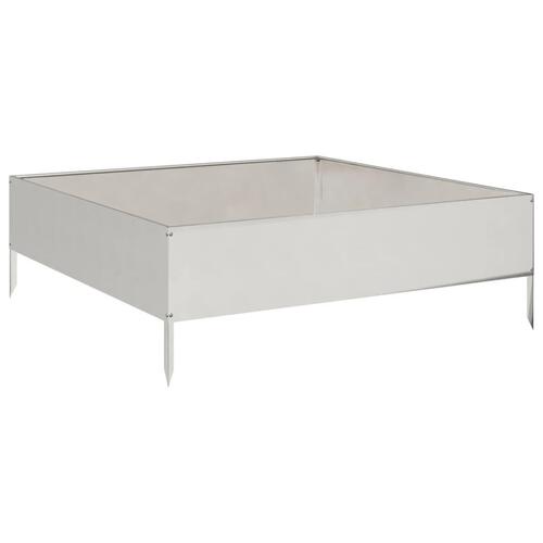 Højbed 100x100x33,5 cm rustfrit stål