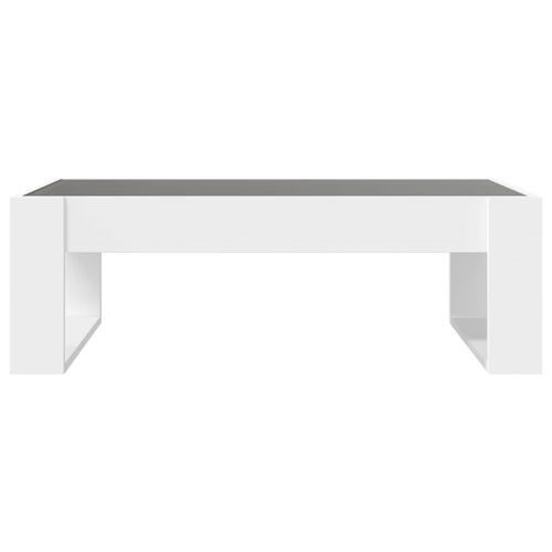 Sofabord med Infinity LED-lys 90x53x30 cm hvid