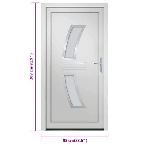 Hoveddør 98x208 cm PVC hvid